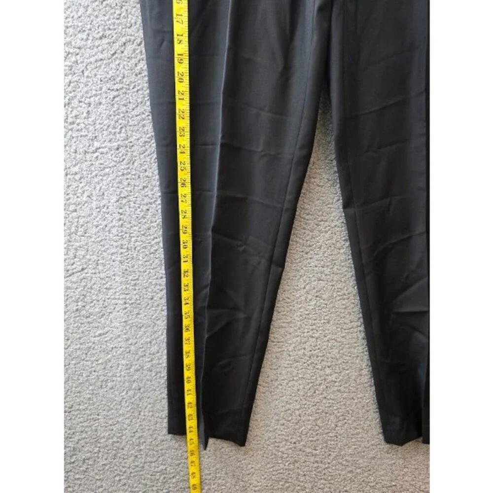 Calvin Klein Slim-Fit Wool-Laine Dress Pants Men's 40W x 32L Black Finished Hem